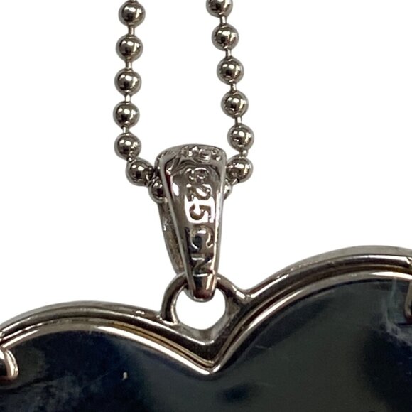Sterling Silver Heart Pendant Necklace With "Forever And Always" Engraving & CZ - Picture 4 of 7